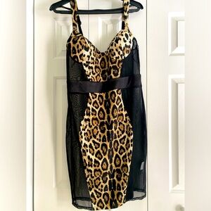 Cheetah dress with see through sides